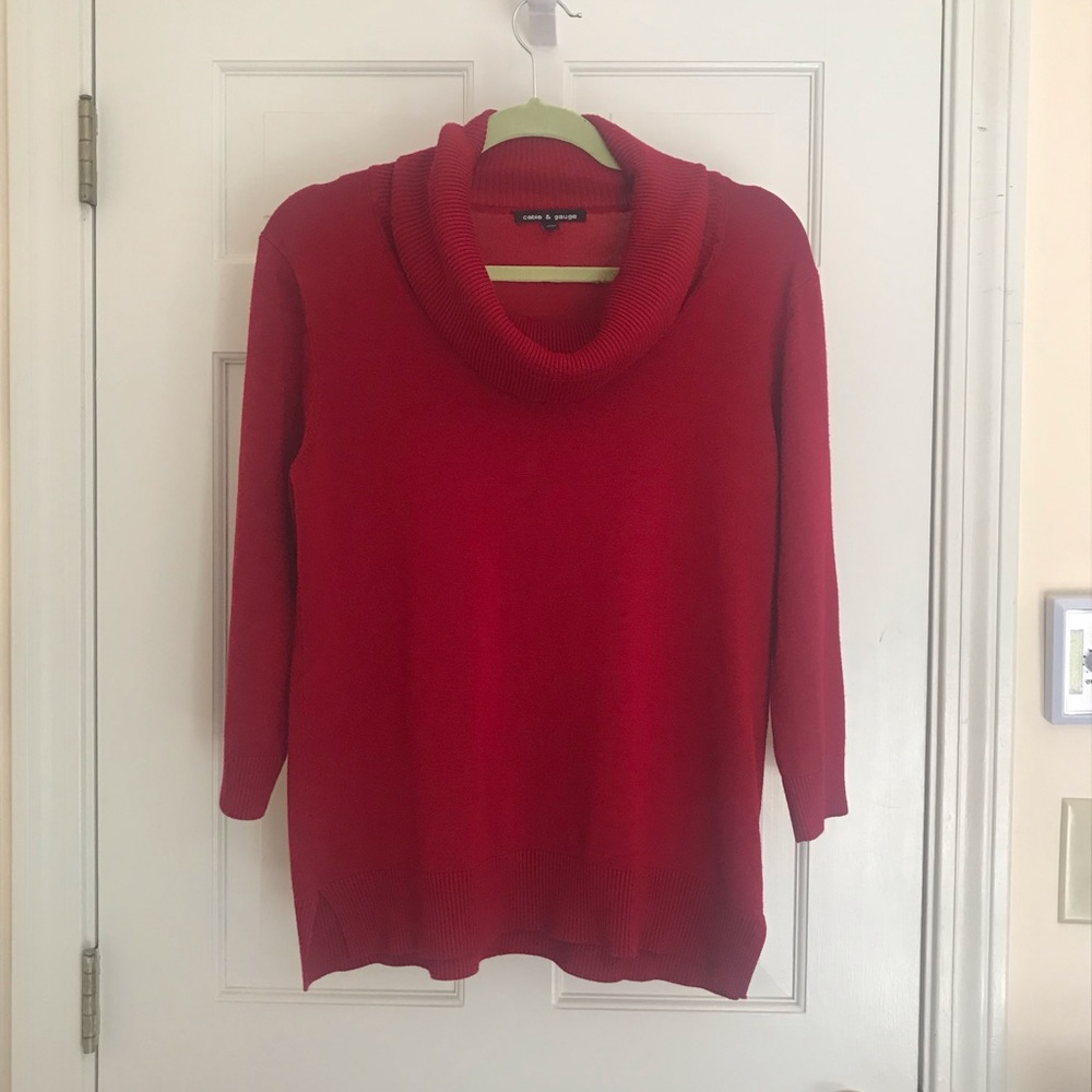 Cable and Gauge red sweater. XL